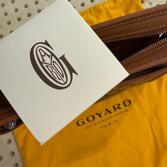 BRAND NEW WITH TAGS Goyard Black and Tan Jouvence GM Toiletry Pouch - Picture 8 of 10